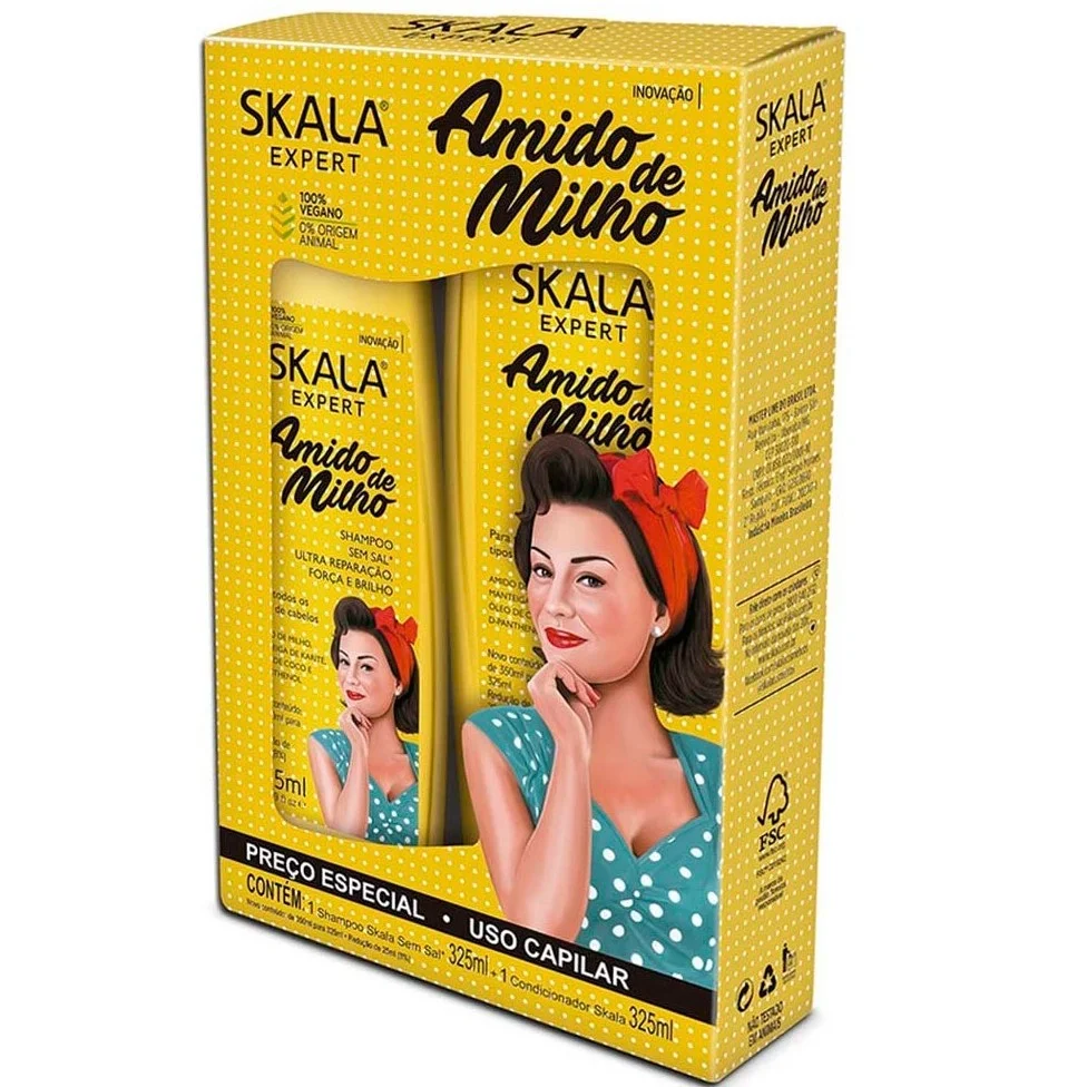 KIT SHAMPOO + ACONDICIONADOR AMIDO DE MILHO 325ML - imagen 1